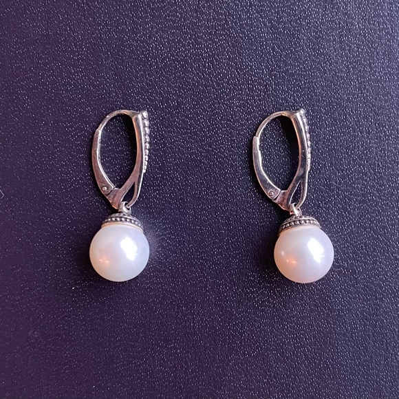 LAGOS Silver and White Pearl Earrings - Picture 4 of 5